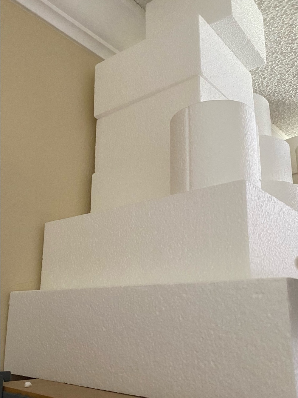 6, 8, 12 & 14 inch White Foam Cake Dummies - Large Styrofoam Pieces